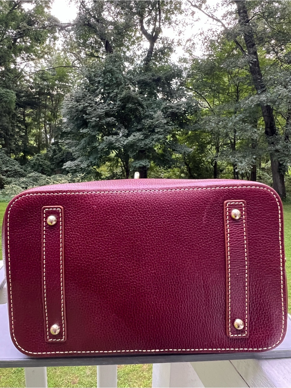 DOONEY & BOURKE LOGO LOCK TOSCANO LEATHER SHOULDER BAG, KEY CHAIN & LARGE POUCH - Picture 5 of 11